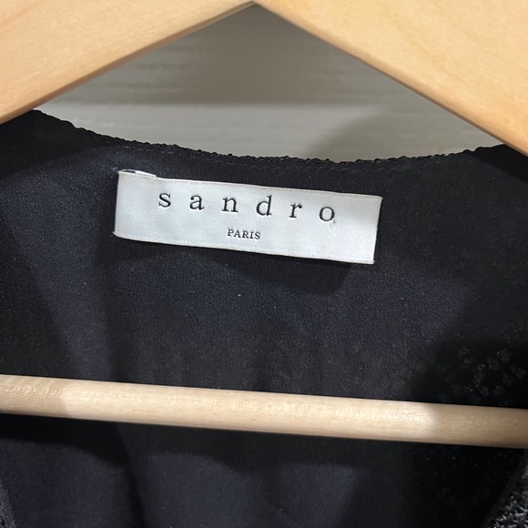 Sandro Paris Black Lace Dress with Transparent Details - LIKE NEW - Picture 6 of 6